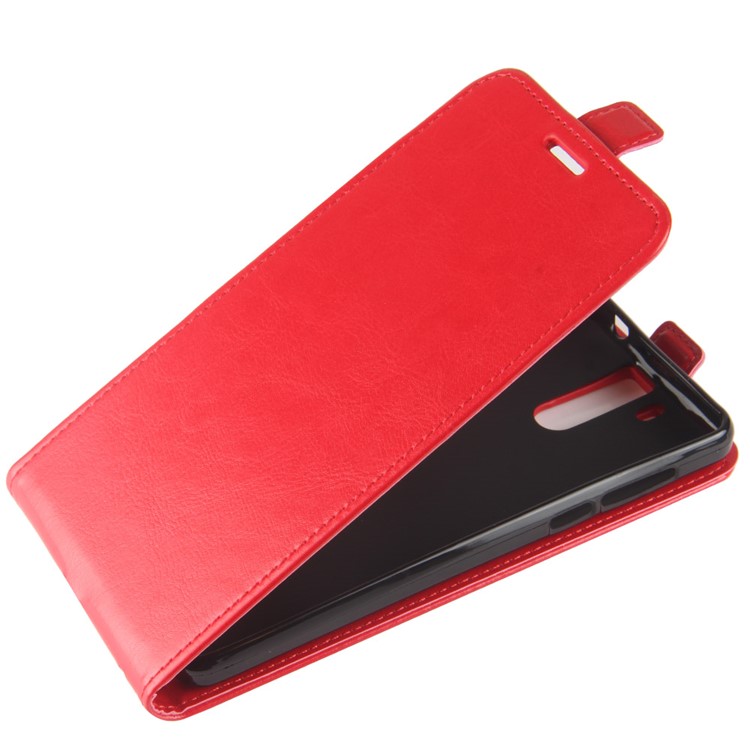 Crazy Horse Texture Vertical Flip Leather Cellphone Cover for Oukitel K6000 Pro - Red-3