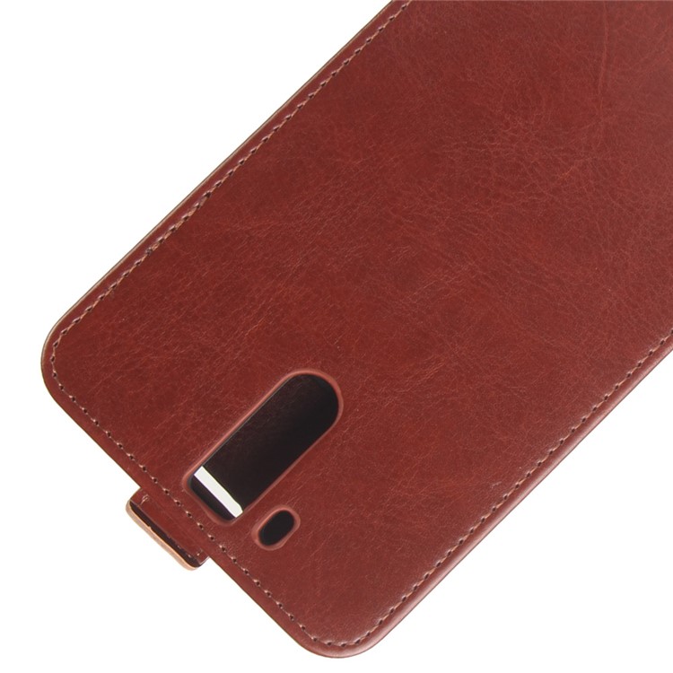Crazy Horse Texture Vertical Flip Leather Mobile Casing for Oukitel K6000 Pro - Brown-2