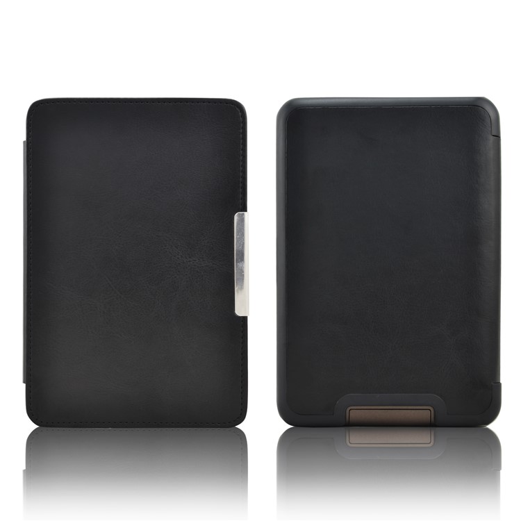 Crazy Horse PU Leather Protective Case for Tolino Shine - Black-1