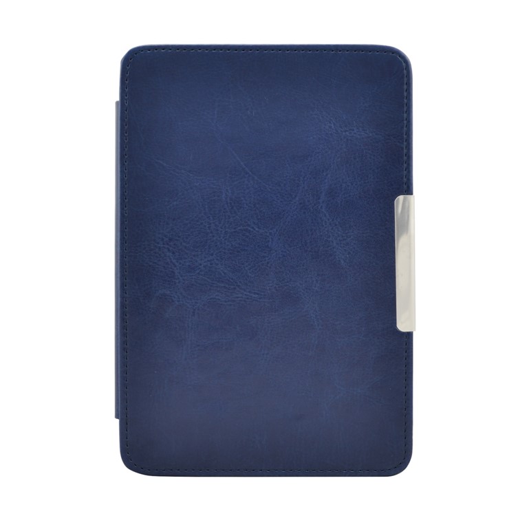Crazy Horse PU Leather Folio Flip Cover Case for Tolino Shine - Dark Blue-3