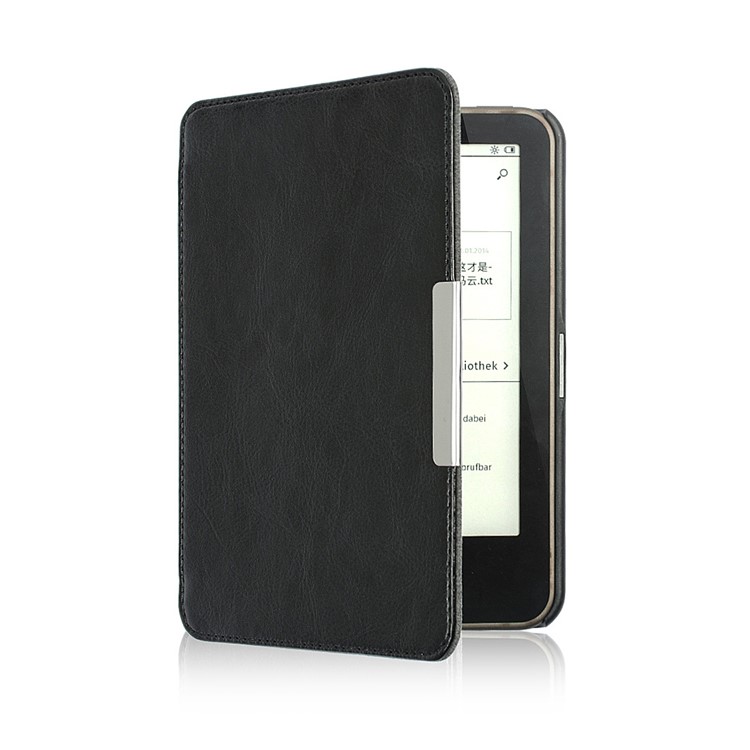 Crazy Horse PU Leather Protection Cover Case for Tolino Vision 4/3/2/1 - Black-3