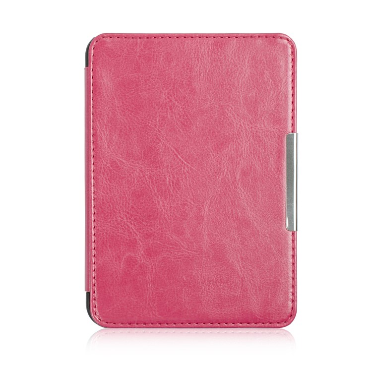 Crazy Horse Folio Flip PU Leather Case for Tolino Vision 4/3/2/1 - Rose-1