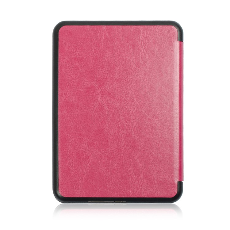 Crazy Horse Folio Flip PU Leather Case for Tolino Vision 4/3/2/1 - Rose-2
