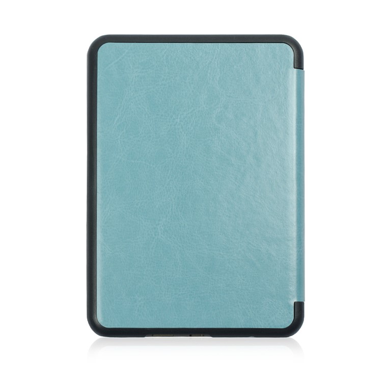 Crazy Horse Folio Flip PU Leather Cover for Tolino Vision 4/3/2/1 - Baby Blue-2