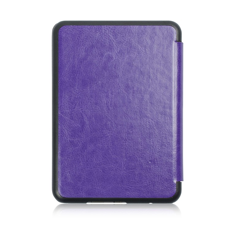 Crazy Horse PU Leather Flip Case Cover for Tolino Vision 4/3/2/1 - Purple-2
