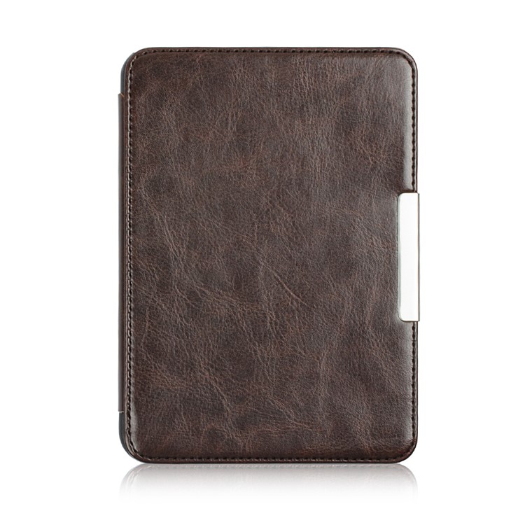 Crazy Horse PU Leather Flip Case Shell for Tolino Vision 4/3/2/1 - Coffee-1