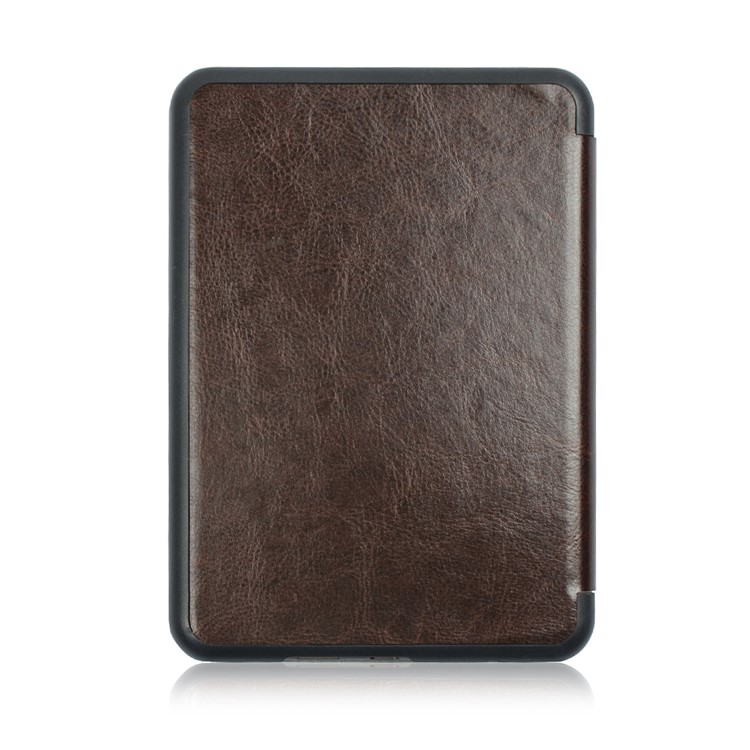 Crazy Horse PU Leather Flip Case Shell for Tolino Vision 4/3/2/1 - Coffee-2