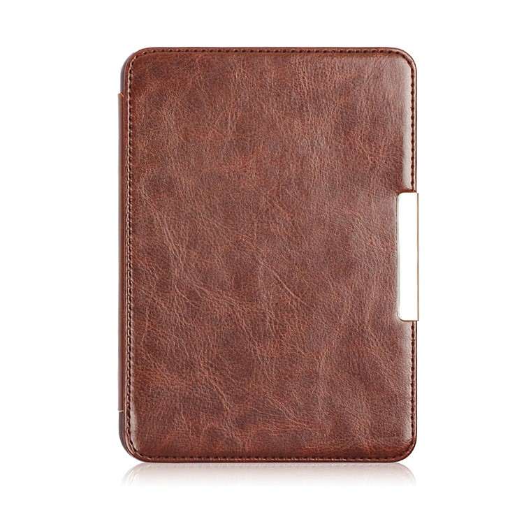 Crazy Horse PU Leather Protective Case for Tolino Vision 4/3/2/1 - Brown-1