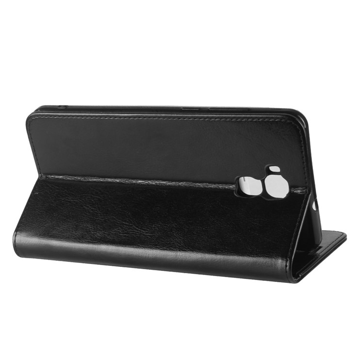 Crazy Horse Texture Wallet Stand Leather Phone Case for Oukitel U16 Max - Black-6