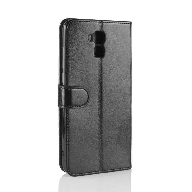 Crazy Horse Texture Wallet Stand Leather Phone Case for Oukitel U16 Max - Black-7