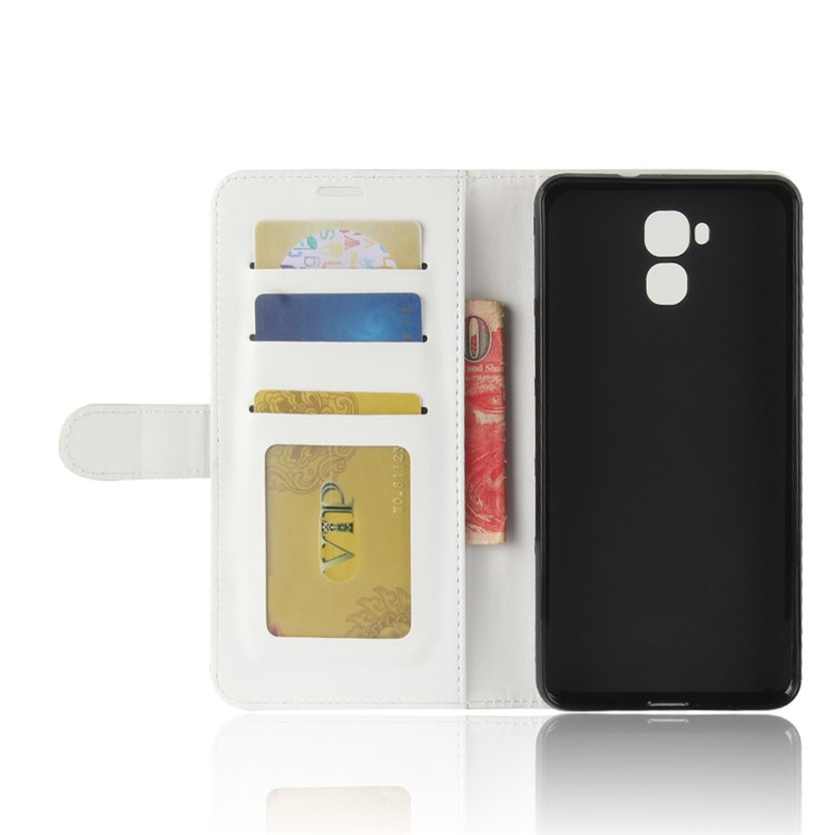 Crazy Horse Texture Wallet Stand Leather Phone Cover for Oukitel U16 Max - White-4