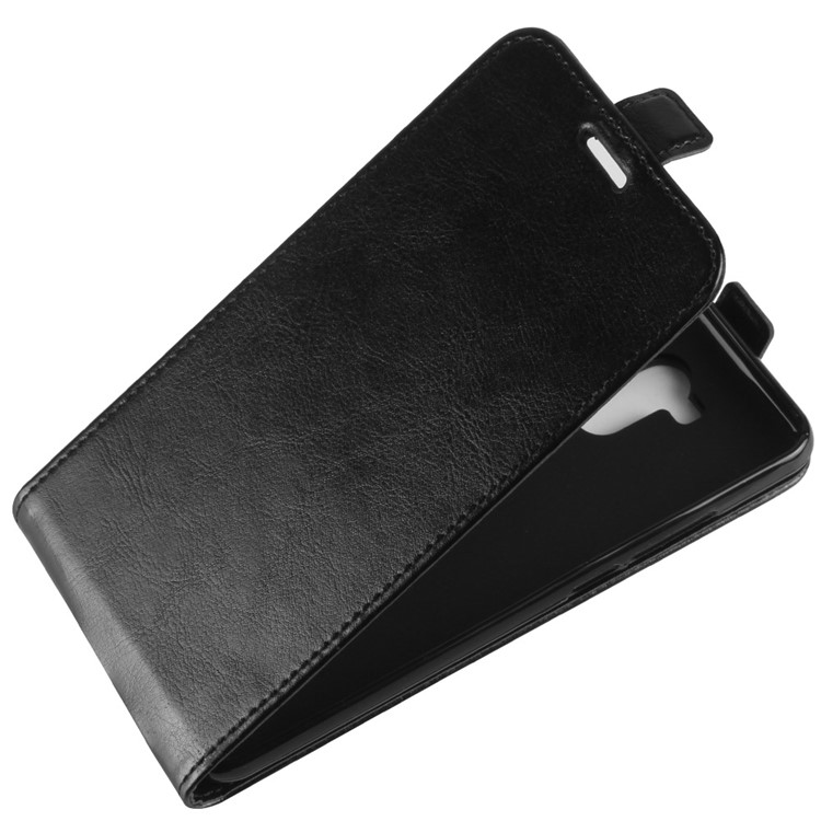 Crazy Horse Vertical Leather Card Holder Case for Oukitel U15 Pro - Black-3