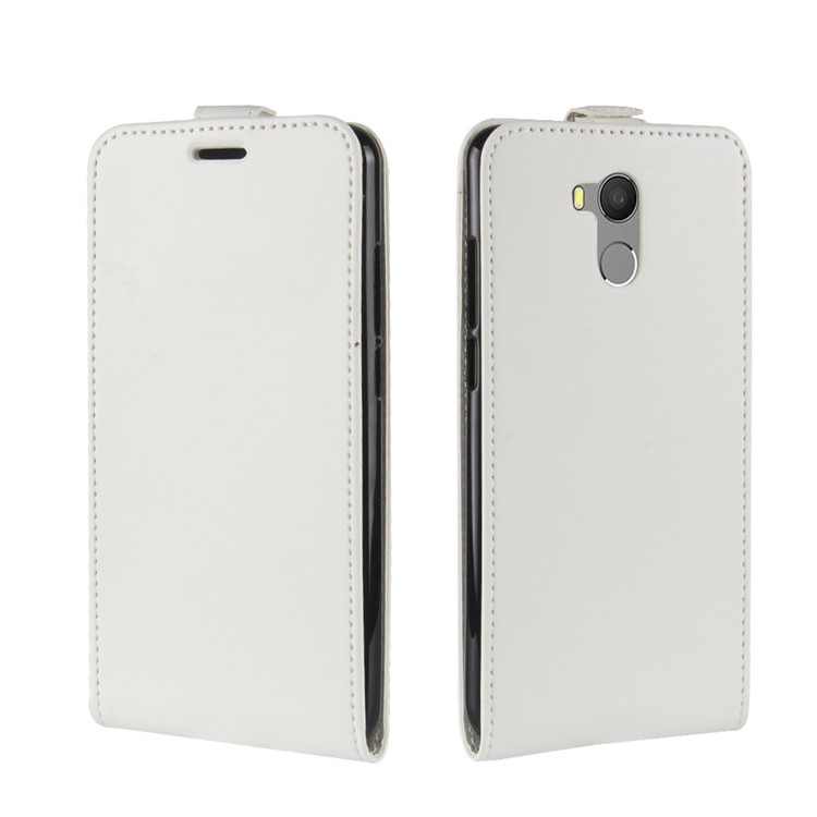 Crazy Horse Vertical Leather Card Holder Cover for Oukitel U15 Pro - White-4