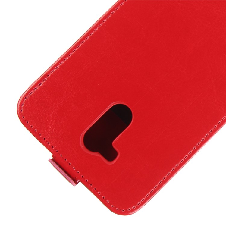 Crazy Horse Vertical Leather Case with Card Slot for Oukitel U15 Pro - Red-2