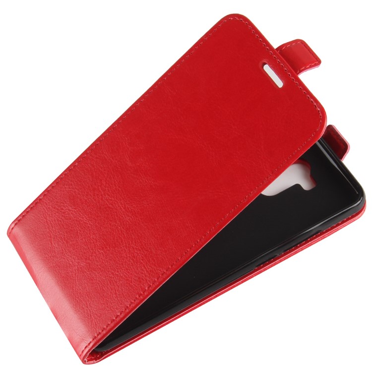 Crazy Horse Vertical Leather Case with Card Slot for Oukitel U15 Pro - Red-3