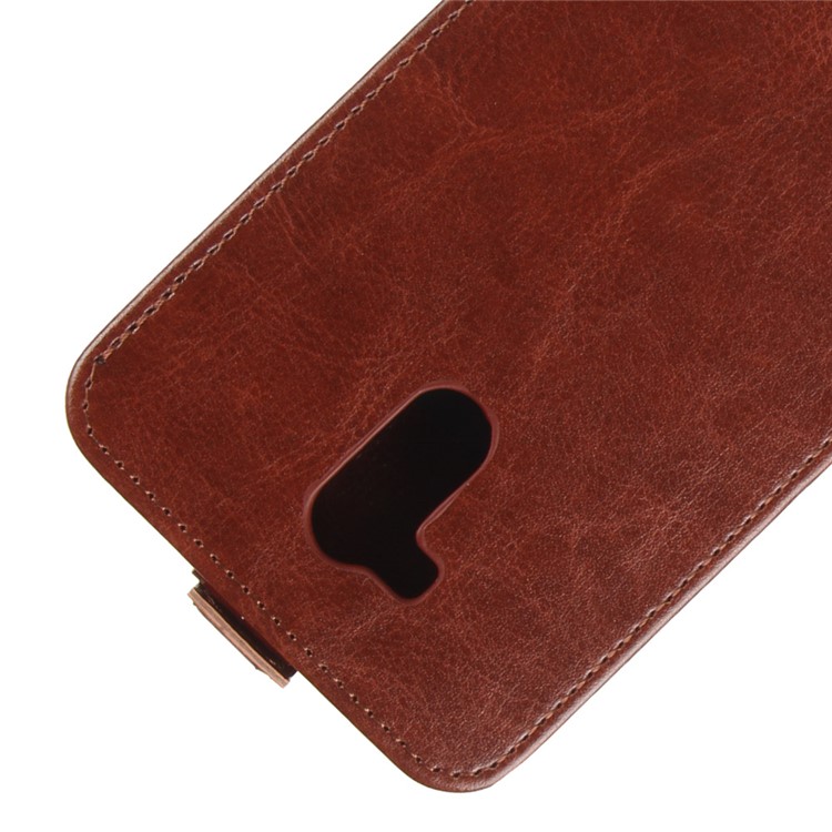 Crazy Horse Vertical PU Leather Card Holder Case for Oukitel U15 Pro - Brown-2