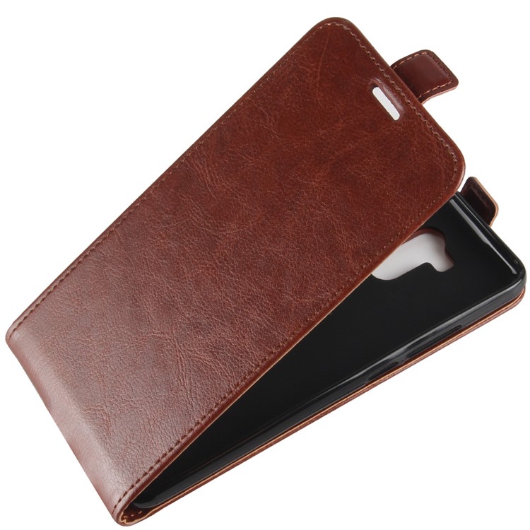 Crazy Horse Vertical PU Leather Card Holder Case for Oukitel U15 Pro - Brown-3