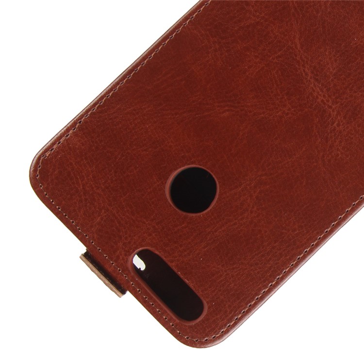 Crazy Horse Texture Vertical Flip Leather Card Slot Phone Case for Oukitel U20 Plus - Brown-2