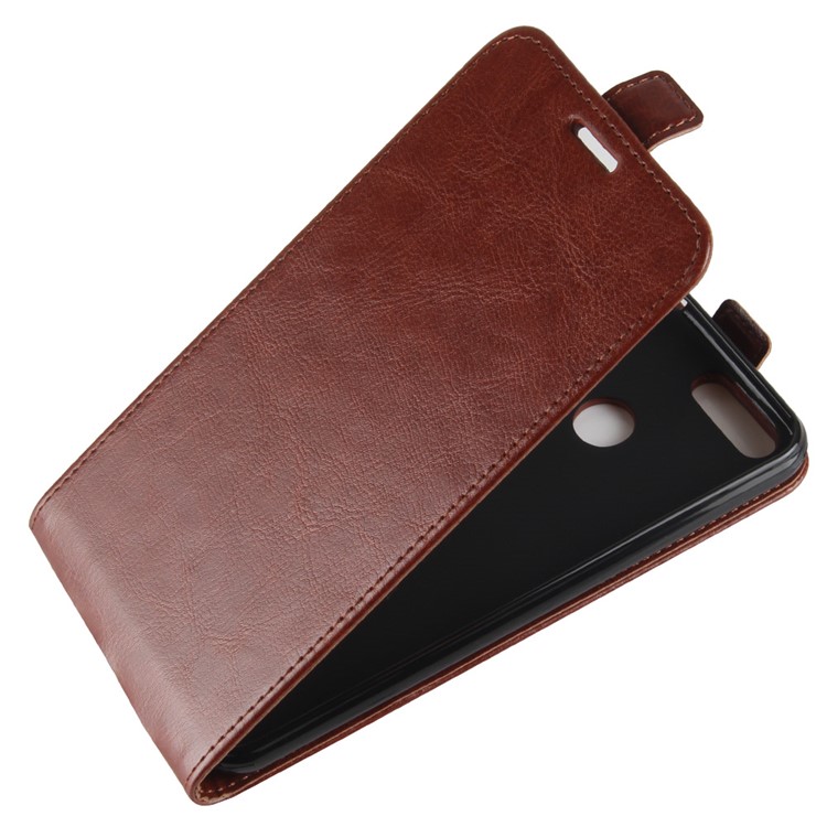 Crazy Horse Texture Vertical Flip Leather Card Slot Phone Case for Oukitel U20 Plus - Brown-3