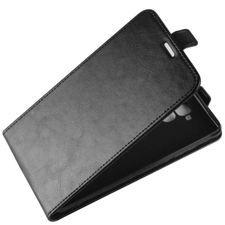 Crazy Horse Texture Vertical Flip Leather Case with Card Slot for Oukitel U16 Max - Black-3