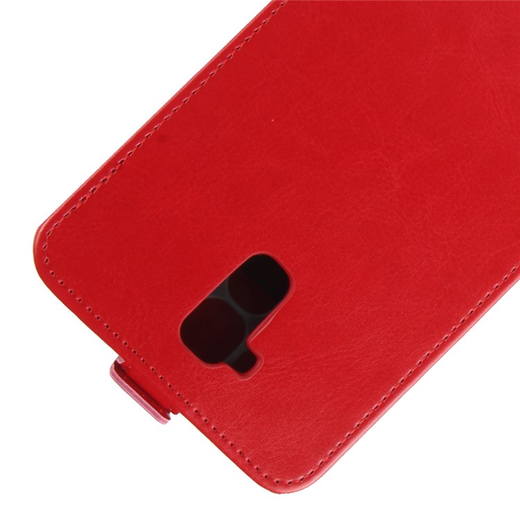 Crazy Horse Texture Vertical Flip Leather Shell with Card Slot for Oukitel U16 Max - Red-2