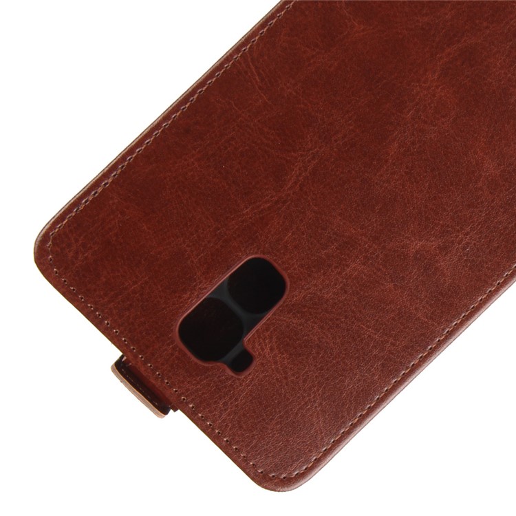 Crazy Horse Texture Vertical Flip Leather Mobile Case with Card Slot for Oukitel U16 Max - Brown-2