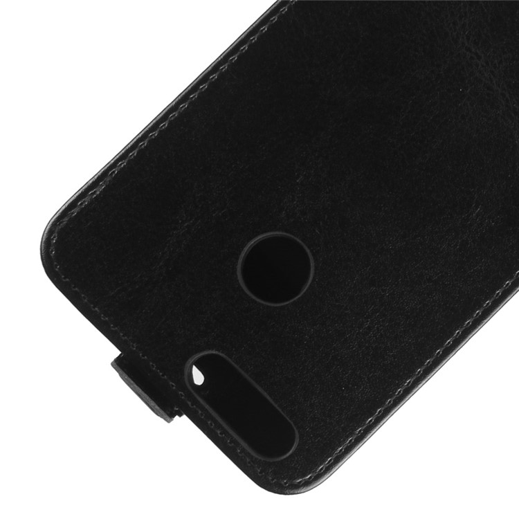 Crazy Horse Vertical Leather Card Holder Case for Oukitel U22 - Black-2