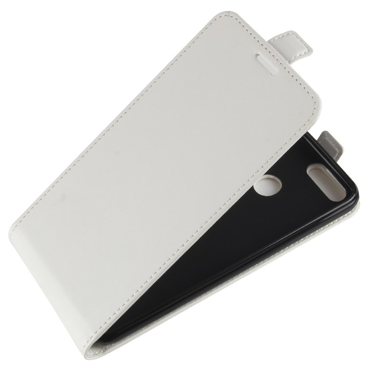 Crazy Horse Vertical Leather Card Holder Shell for Oukitel U22 - White-3