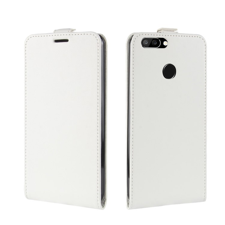 Crazy Horse Vertical Leather Card Holder Shell for Oukitel U22 - White-4