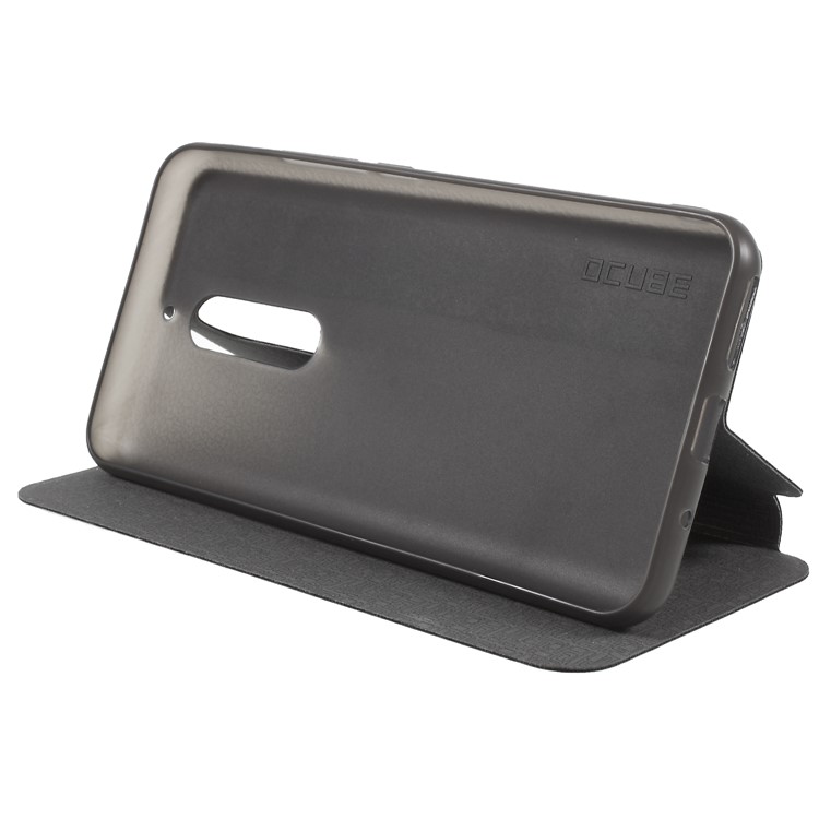 OCUBE PU Leather Folio Flip Protective Case with Stand for UMIDIGI S2 - Black-4