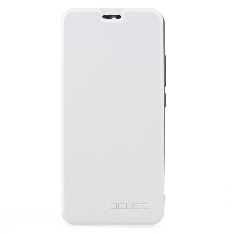 OCUBE PU Leather Folio Flip Stand Cell Phone Cover for UMIDIGI S2 - White-1
