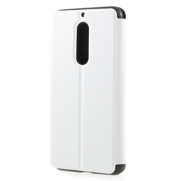 OCUBE PU Leather Folio Flip Stand Cell Phone Cover for UMIDIGI S2 - White-2