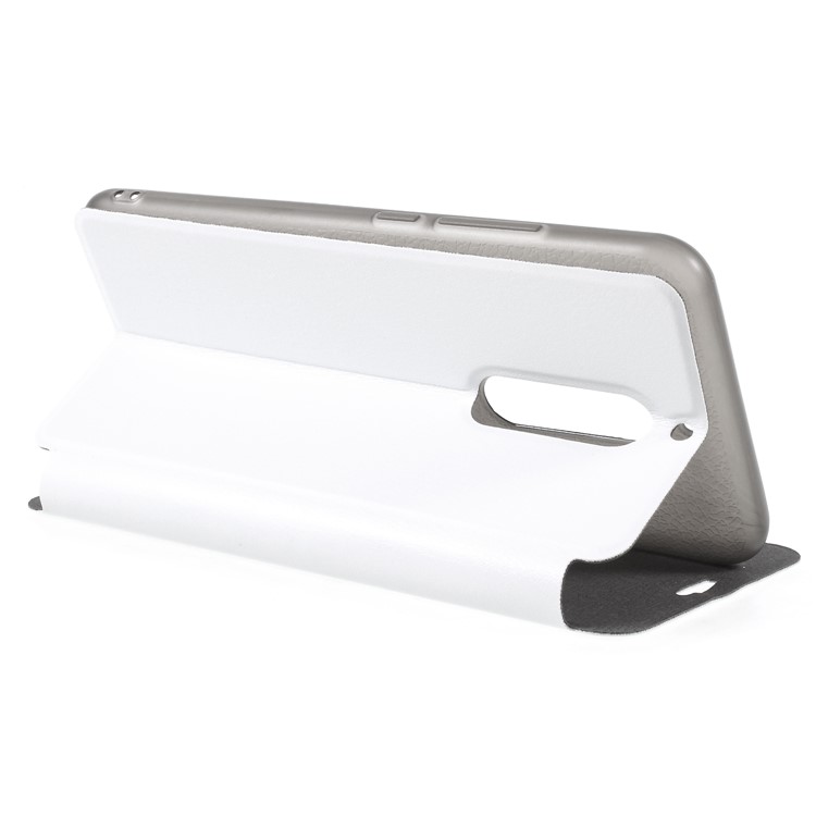 OCUBE PU Leather Folio Flip Stand Cell Phone Cover for UMIDIGI S2 - White-5
