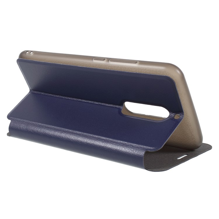 OCUBE PU Leather Protection Mobile Phone Case with Stand for UMIDIGI S2 - Dark Blue-5