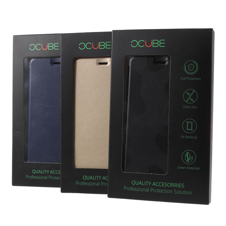 OCUBE PU Leather Protection Mobile Phone Case for Cubot Note Plus - Black-9