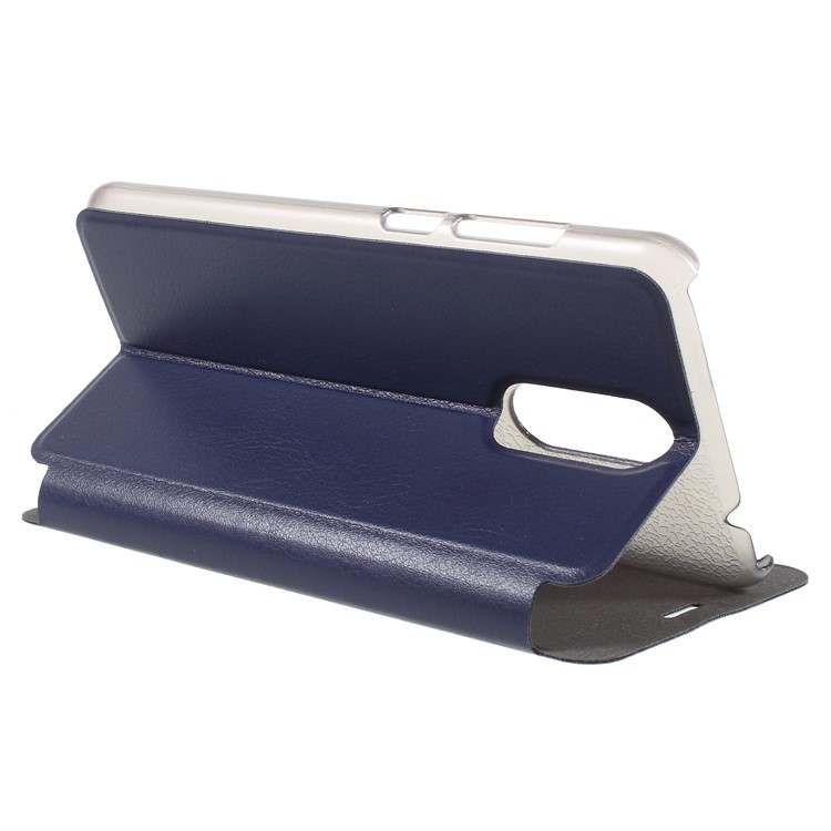 OCUBE PU Leather Protection Mobile Phone Shell with Stand for Cubot Note Plus - Dark Blue-5