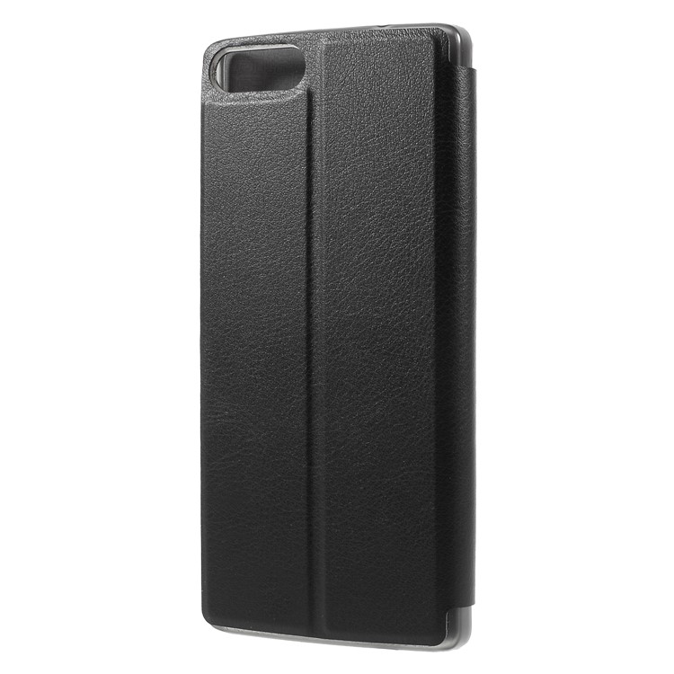 OCUBE PU Leather Flip Stand Cell Phone Case for HomTom S9 Plus - Black-2