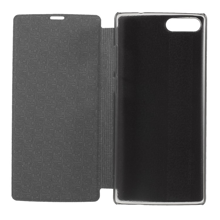 OCUBE PU Leather Flip Stand Cell Phone Case for HomTom S9 Plus - Black-6