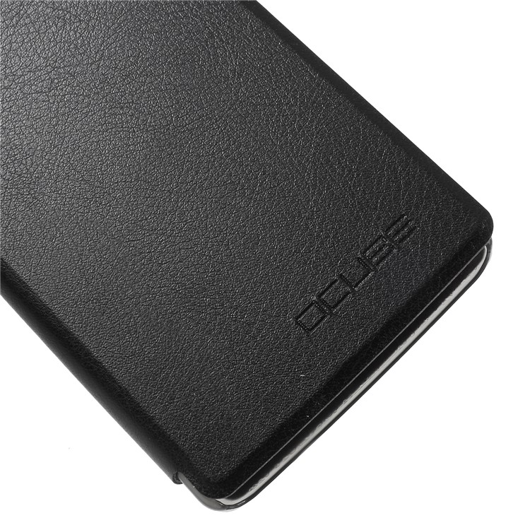 OCUBE PU Leather Flip Stand Cell Phone Case for HomTom S9 Plus - Black-7