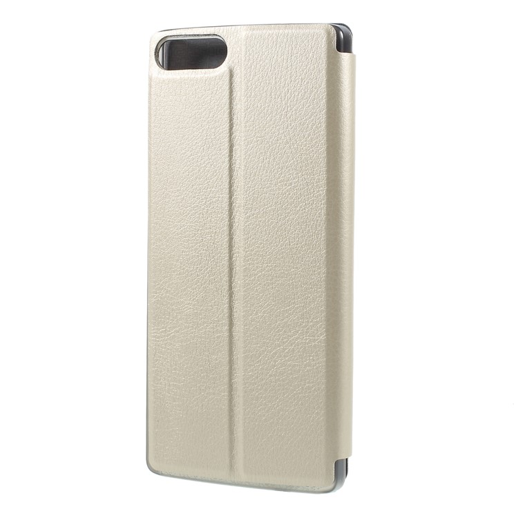 OCUBE PU Leather Protector Cell Phone Cover for HomTom S9 Plus - Gold-2