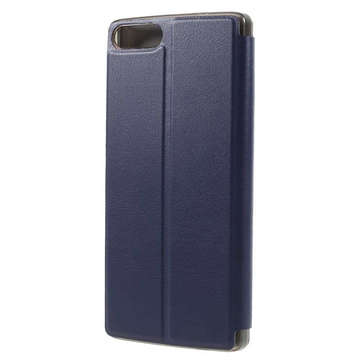 OCUBE PU Leather Mobile Phone Shell with Stand for HomTom S9 Plus - Dark Blue-2