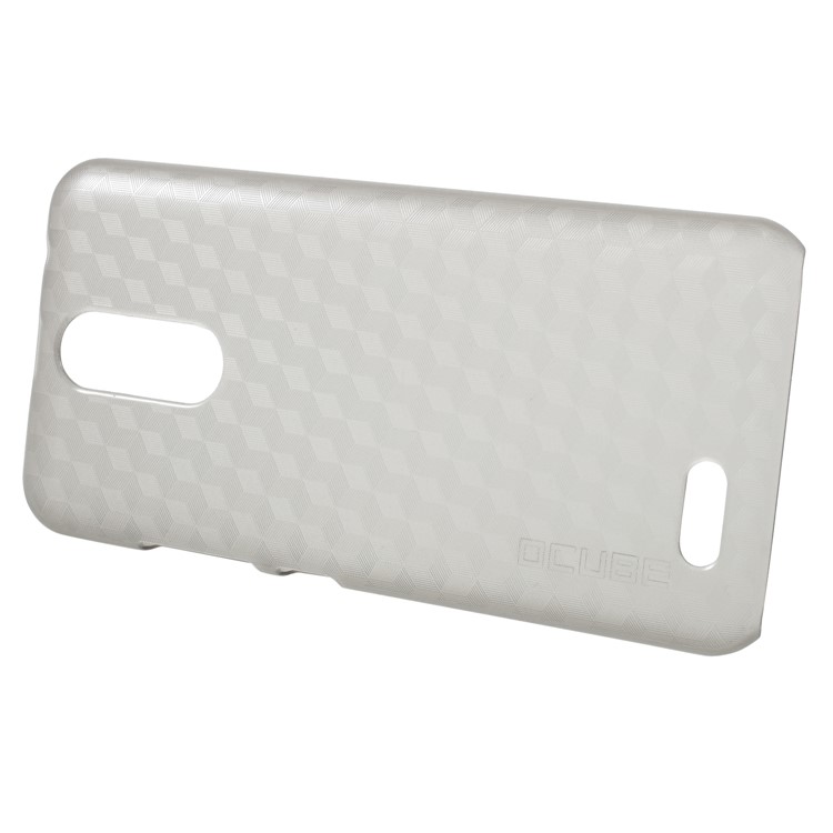 OCUBE Cubic Pattern Hard PC Back Case for Oukitel C8 - Grey-2