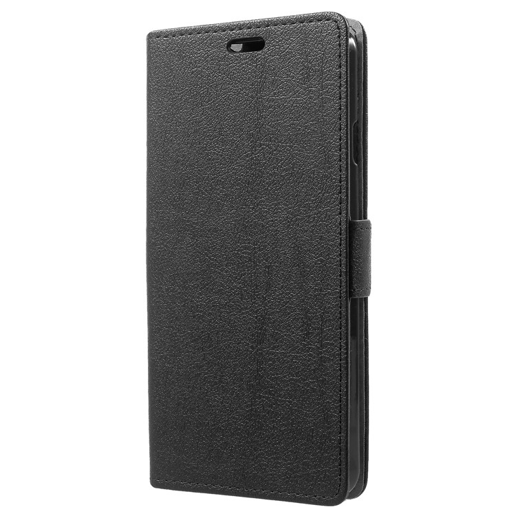 Wallet Stand Flip Leather Phone Case for Wileyfox Spark X - Black-2