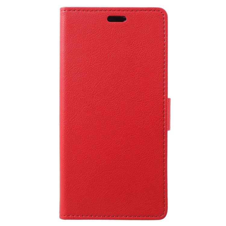 Wallet Stand Flip Leather Phone Shell for Wileyfox Spark X - Red-1
