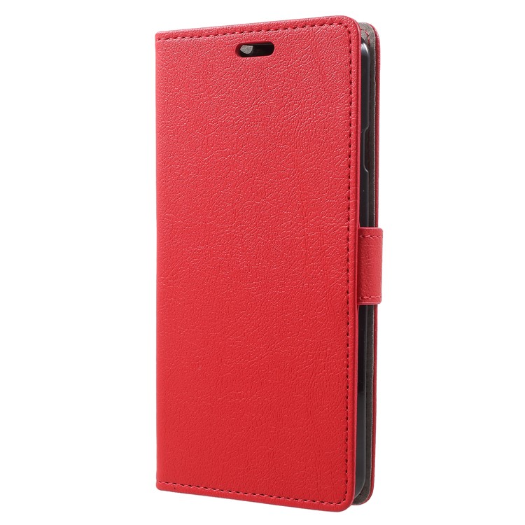 Wallet Stand Flip Leather Phone Shell for Wileyfox Spark X - Red-2