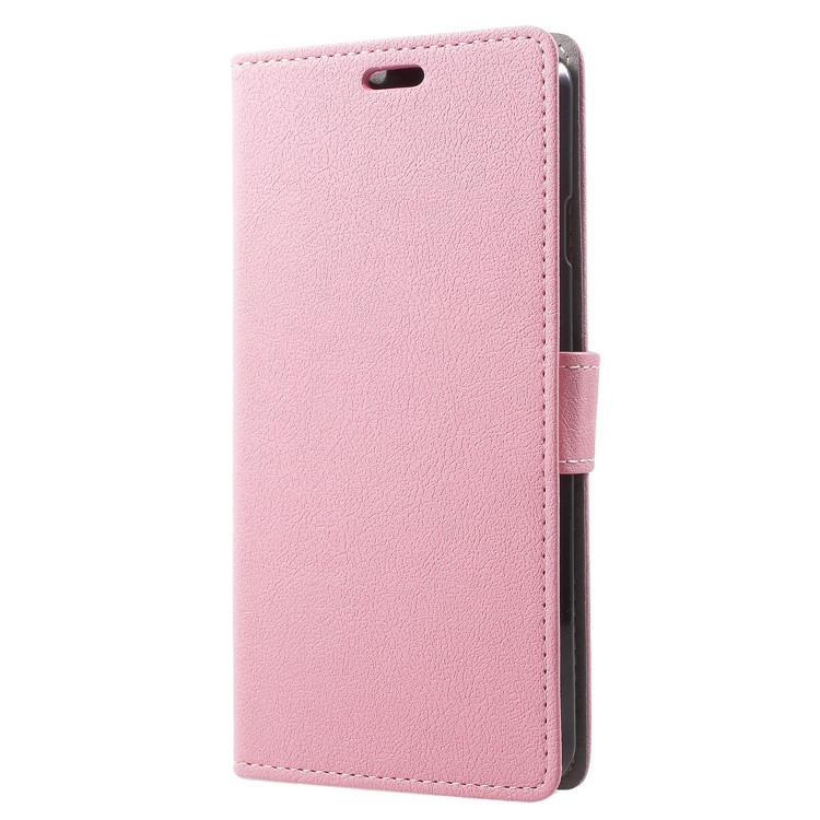 Wallet Stand Flip Leather Case Accessory for Wileyfox Spark X - Pink-2