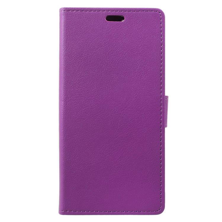 Wallet Stand Flip Leather Mobile Casing for Wileyfox Spark X - Purple-1