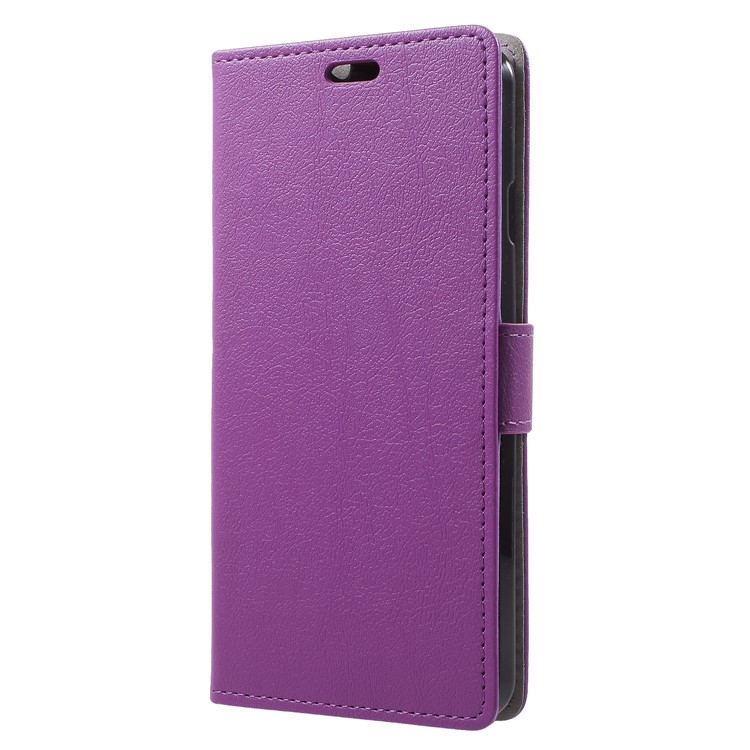 Wallet Stand Flip Leather Mobile Casing for Wileyfox Spark X - Purple-2