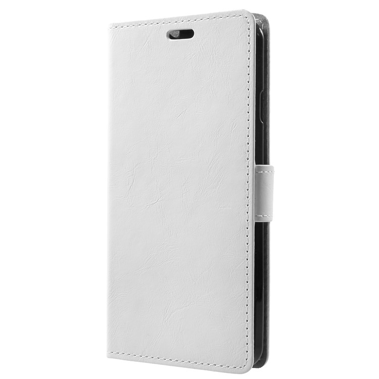 Crazy Horse Texture Wallet Stand Leather Cover for Wileyfox Spark X - White-2