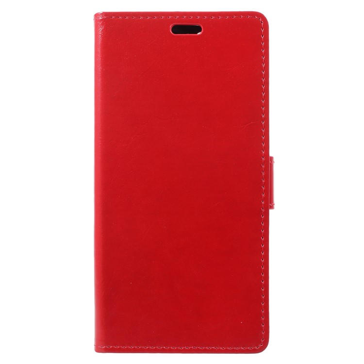 Crazy Horse Texture Wallet Stand Leather Shell for Wileyfox Spark X - Red-1